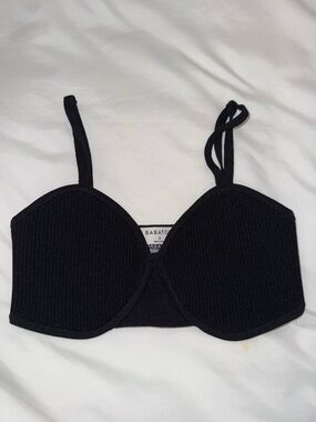 Babaton Black Textured Balconette Top